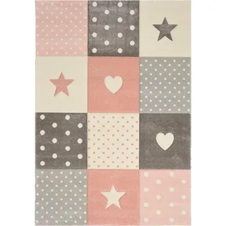 MERINOS Kinderteppich Pastel Kids Grau/Hellrosa ca. 200x290cm