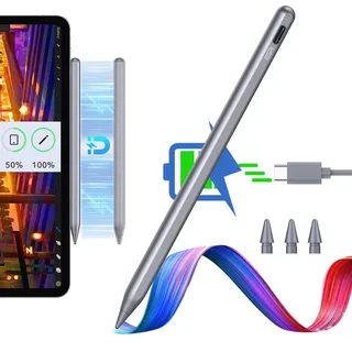 ESR Stylus Stift für iPad, magnetischer iPad Pencil 2. Generation zum kabellosen Laden, mit Neigungsempfindlichkeit und Palm-Ablehnung für Apple iPad Pro 12.9/11, iPad Air 5/4 und iPad Mini 6, Grau