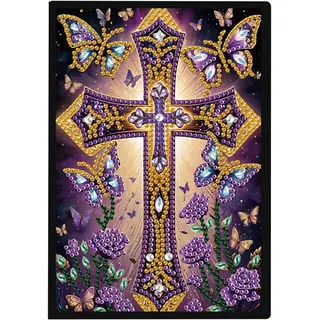 DCIDBEI Diamond Painting A5 Notizbücher Blanko Diamant Malerei Tagebuch Journal Buch Kreuzen DIY Tagesbuch Notizbuch A5 Buch zum Schreiben und Planen Schreibblock Skizzenbuch Geschenk