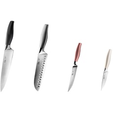 Q.B. FLUXC4QB101 Fluo Messerset mit 4 Messern, Griff aus Stahl mit farbiger Beschichtung