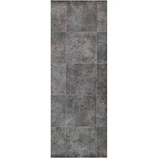 Vinylteppich, Tadi & Imperio, Metalloptik, oxidiertes Grau, industrielles und Elegantes Design, für Innendekoration, 65 x 900 cm