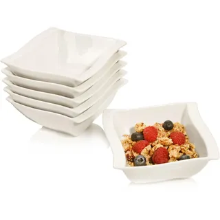 Sänger Müslischalen SET Paris 6 teilig aus Porzellan , Weiß , Keramik , 6-teilig , kratzfest , Geschirr, Schalen & Schüsseln, Müslischalen