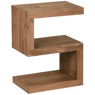 Wohnling Beistelltisch Akazie Beige 44 x 30 x 60 cm