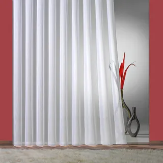 Gardine WECKBRODT "Fee" Gr. 7, weiß, B:450cm H:115cm, Sablé, Polyester, Gardinen, Gardine, Websablè, halbtransparent, Faltenband, Store, Beschwerungsband, Topseller