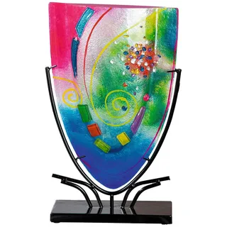 Casablanca by Gilde "Vase oval Cool blau; pink H. 49 cm", blau, pink),