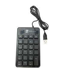 System-S Numpad Ziffernblock 23 Tasten USB 2.0 Typ A ergonomisch Tastatur mit Zusatztasten