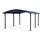 Einzel-Carport Arcadia 5000 3,62 x 5,02 m grau inkl. Regenrinne