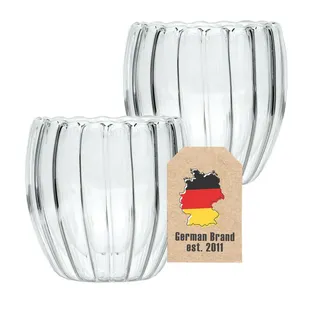 Intirilife Thermo Kaffee Glas 190ml (2-tlg.) , Glas , 0.19 L , doppelwandig , Gläser, Gläsersets