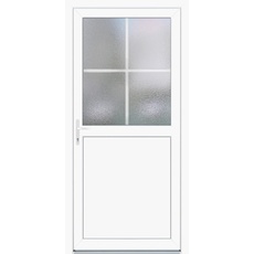 Bild Kunststoff-Nebeneingangstür K 502 Weiß 98 x 198 cm Anschlag links