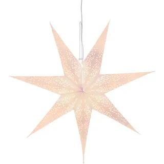 Papierstern 7-zackig 75 cm , Weiß , Papier , 75x18x75 cm , Dekoration, Weihnachtsdekoration