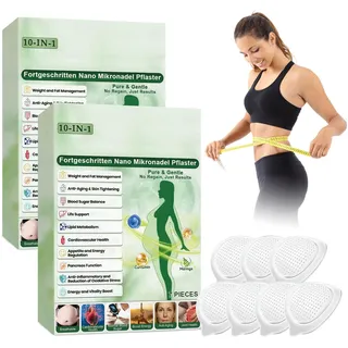 Moringa NAD+ 10-in-1 Nano-Mikronadel-Patch,Moringa Pflaster,Metabalance Patch mit Nano-Microneedle-Technologie,diskretes Nano Mikronadel Pflaster(2 Pack)