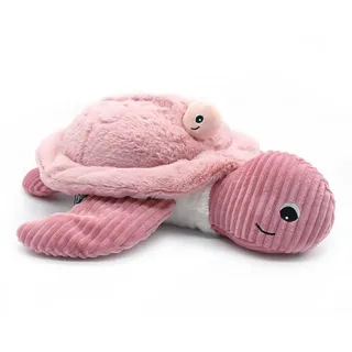 Les Deglingos Ptipotos by Savenou La Schildkröte Mama/Baby – ultraweiches Plüschtier 2-in-1 Geburt Geburtstag Weihnachten – 48 cm – Rosa