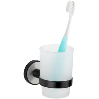 Wenko Zahnputzbecher Udine weiß/anthrazit, 1 St.