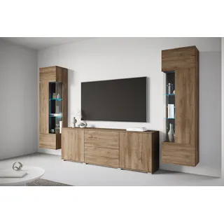OTTO home INOSIGN Wohnwand »KENIA« Komplett-Set, 3 Stk. tlg., braun
