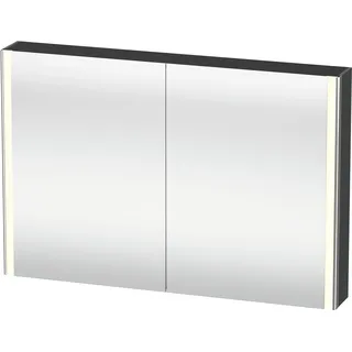 Duravit XSquare Spiegelschrank mit LED- Beleuchtung, 1200x800x155mm, XS7114049490000, Farbe: Graphit Matt Dekor