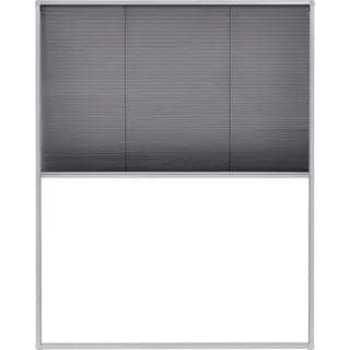 Insektenschutz-Plissee für Fenster Aluminium 80 x 100 cm - Schwarz, Weiß