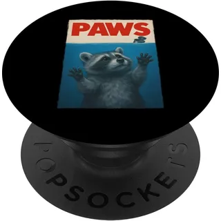 Paws Waschbär Mülleimer Retro Männer Kinder Frauen Lustiger Waschbär PopSockets Klebender PopGrip