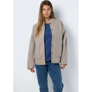 Jacke Oversize hoher Kragen lange überschnittene Ärmel | S - Beige