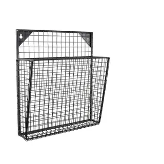 Loft42 Zeitschriftenständer Wiva Schwarz , Metall , 30x33x10 cm , Wohnzimmer, Kleinmöbel, Zeitungsständer