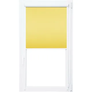 Verdunklungsrollo mit Kassette und seitlichen Leisten 100% Black Out Thermorollo (gelb, 40x200 cm) - Gelb