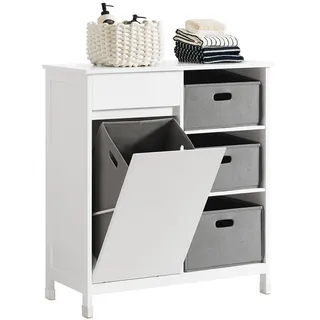 SoBuy Wäscheschrank Weiß