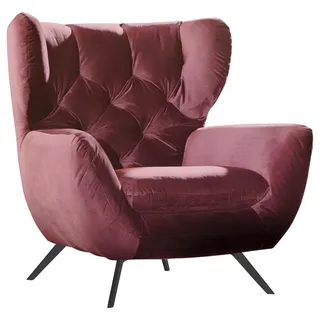 Pure Home Lifestyle Chesterfield-Sessel , Lila , Textil , 100x94x95 cm , Goldenes M, Dgm , Fußauswahl, Lederauswahl, Stoffauswahl, erweiterbar (Typenauswahl) , Wohnzimmer, Sessel, Chesterfield-Sessel