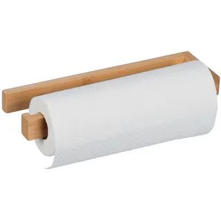 Relaxdays Küchenrollenhalter , Hellbraun , Holz , 31x3x9 cm , Küchenzubehör, Küchenhelfer, Küchenrollenhalter