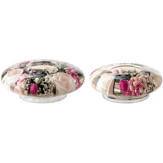 Gilde Teelichthalter Dreamlight Glas Rosa
