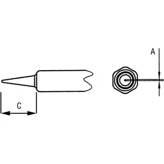 Weller NT 1 Lötspitze Rundform Spitzen-Größe 0.25mm Inhalt 1St.