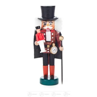 Nussknacker Drosselmeyer braun-schwarz BxHxT 5 cmx13 cmx5 cm NEU Erzgebirge