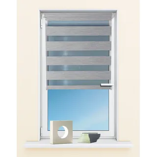 Kutti Doppelrollo »Sola« Lichtschutz ohne Bohren freihängend DUO-Rollo, Fixmaß, mit Klemmträger, blickdicht, Sichtschutz, grau