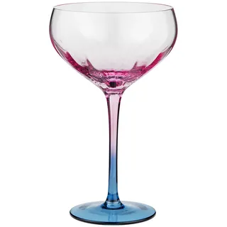 Butlers Cocktailglas Divine 380 ml , Blau, Pink , Glas , Gläser, Cocktailgläser