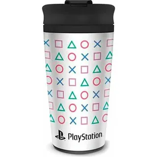 Edelstahl-Reisebecher Playstation, 450 ml - Weiß