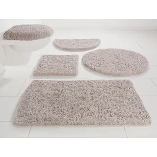 Möve Badematte "Superwuschel, Badvorleger, Badezimmer Teppich" Höhe 40 mm rutschhemmend beschichtet fußbodenheizungsgeeignet  schnell trocknend  strapazierfähig Mikrofaser-Badematte, Badteppich, rechteckig, rund & als 3-tlg. Set, cashmere