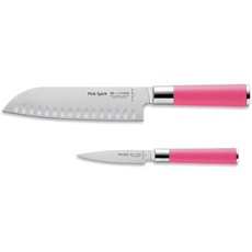Bild F. DICK Pink Spirit Messer-Set 2-tlg. (Officemesser Santoku Messer Klingen 9 cm + 18 cm, Küchenmesser aus hochlegiertem Edelstahl, Klinge lasergeprüft, X55CrMo14 Stahl, Griff Kunststoff) 8 1797 000-79