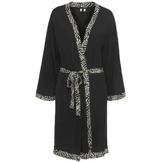 LASCANA Damen Kimono schwarz-weiß gepunktet Gr.36/38