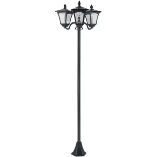 Outsunny Solar Gartenleuchte mit 3 Lampen 51,5 x 182,5 cm schwarz
