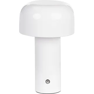 BELIANI Tischlampe Weiß Metall Kabellos Wiederaufladbar Akku Touch Funktion LED Dimmfunktion USB Kabel Indoor Outdoor Tischleuchte Schreibtischlampe - Weiß