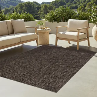 Tapiso Teppich Verano In-Out-Door Modern Dunkelbraun Küche Balkon 60 x 200 cm - Braun