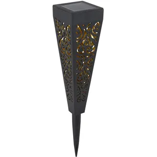 GLOBO Solarleuchte Kunststoff 33,0 cm 1xLED schwarz/gelb