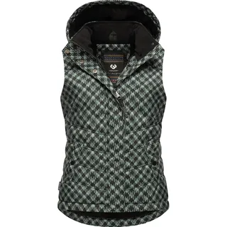 Steppweste RAGWEAR "Steppweste Hesty Print", Damen, Gr. S, grün (dusty grün), Obermaterial: 100% Polyester PES.  Futter: 100% Polyester PES. 100% Polyester PES., Westen Steppweste