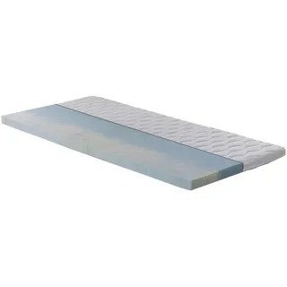 Mid.you Topper , Weiß , Textil , Füllung: Polyester, Fleece, Vlies , 100x200 cm , Bezug abnehmbar/waschbar, Ober- und Unterseite versteppt, für Hausstauballergiker geeignet, optimale Belüftung, für verstellbare Lattenroste geeignet, schadstoffgeprüft, mit Gummiband, alternative Größen erhältlich , Schlafzimmer, Matratzen, Topper