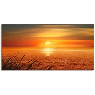Artland Wandbild »Sonnenuntergang über dem Meer« Sonnenaufgang & -untergang 1 Stk. tlg. als Leinwandbild, Poster in verschied. Größen, orange