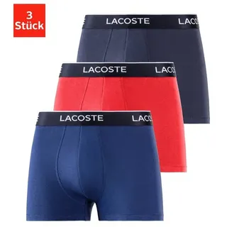 Lacoste Retro Boxershorts marine/rouge/methylene S 3er Pack