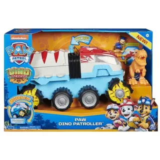 Paw Patrol Dino Patroller Teamfahrzeug mit Chase Figur und Dinosaurier