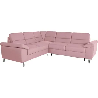 sit&more Ecksofa »Sorano L-Form«, wahlweise mit Bett- und Relaxfunktion, inkl. Bettkasten, rosa