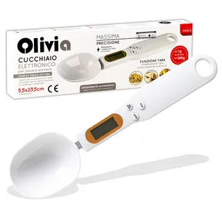 IPEA Digitale Löffelwaage zum Messen von Lebensmitteln in der Küche – Genauigkeit von 1 g bis 500 g – mit Display – Dosierer zum Wiegen und Dosieren kleiner Mengen von Lebensmitteln - Küchenwaage