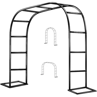 Rosenbogen aus Metall, Stabil Gartenbogen für Kletterpflanzen, 80 140 180 200 300 400 cm Breit Rankhilfe Torbogen für Hochzeit Dekor, Pergola Rankgitter Spalier Wetterfest(350x250 cm (BxH))