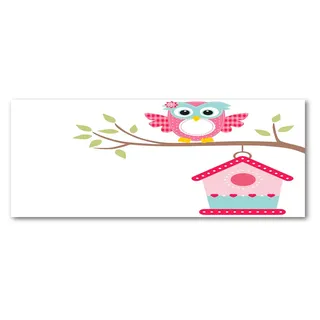 Tulup® Küchenrückwand Spritzschutz aus Glas -125x50 -Spritzschutz auf gehärtetes Glas Deko Kinderzimmer Eule Ast