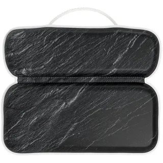 Sanilo Nackenkissen »Badewannenkissen Granit« bequem, rutschfest, kräftige Farben, mit 7 starken Saugnäpfen, schwarz